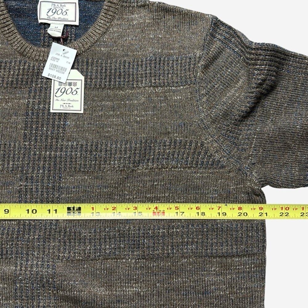 NWT Jos A Bank 1905 Textured Crewneck Pullover Sweater • Size M • 100% Cotton - Picture 4 of 8